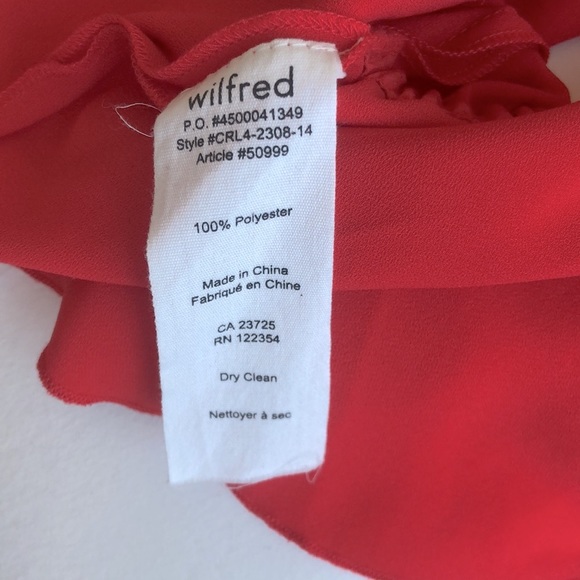 Aritzia Wilfred | Red Peplum Back Cut-out Top - Picture 6 of 6